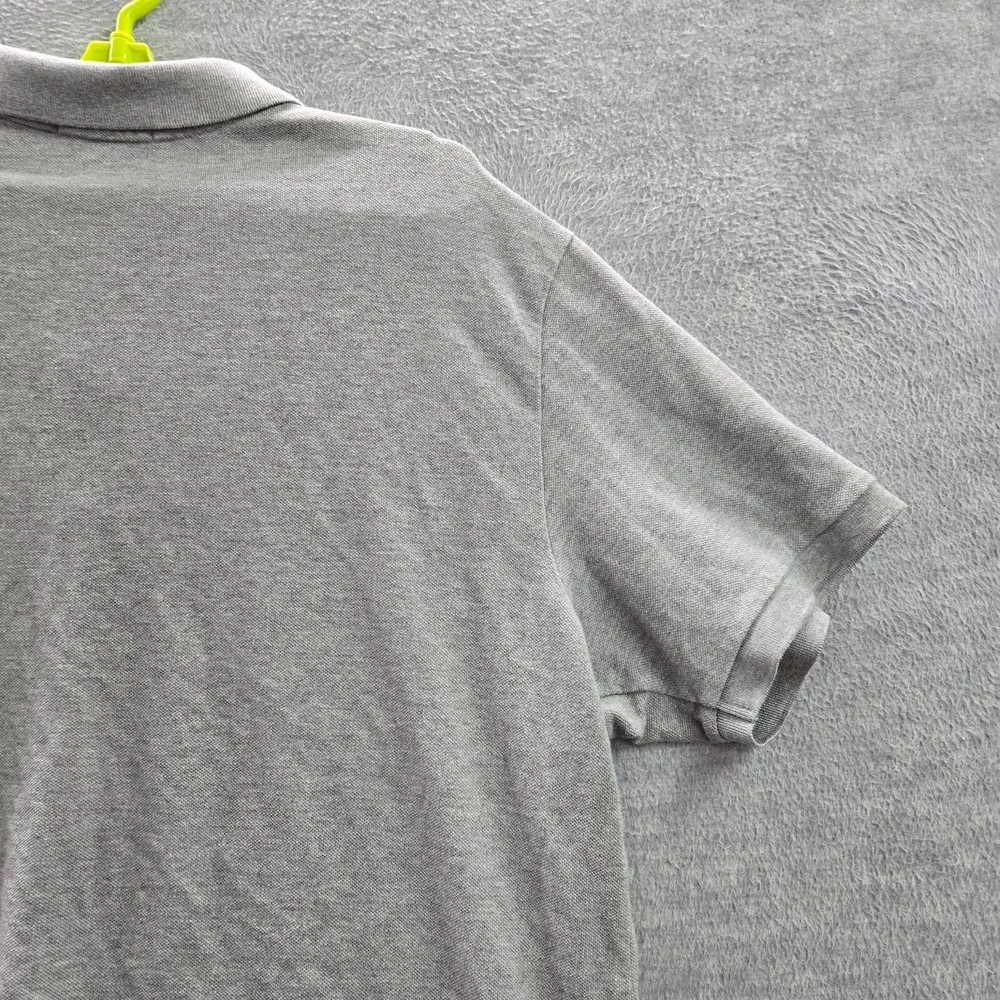 Polo Ralph Lauren Men Polo Shirt 2XL Gray Logo Golf Short Sleeve Collar Slim Fit